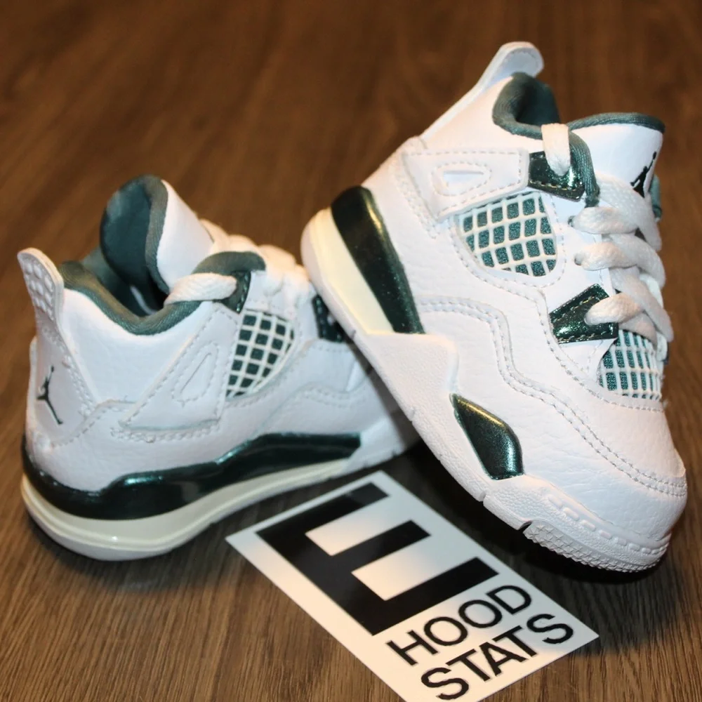 Air Jordan 4 Retro Oxidized Green Infant Size 3c Sneakers